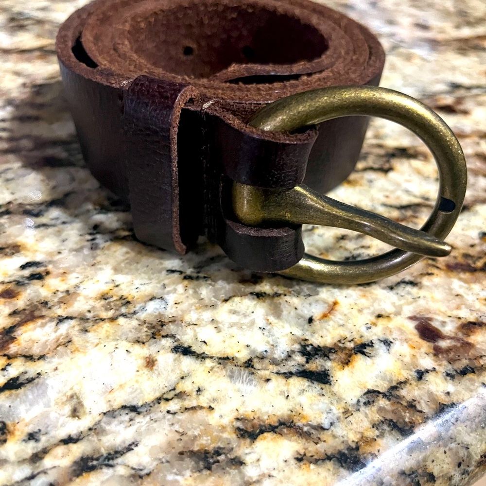 All Saint Leather Chocolate Belt